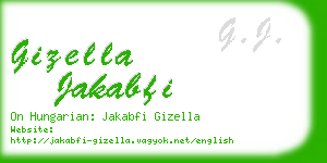 gizella jakabfi business card